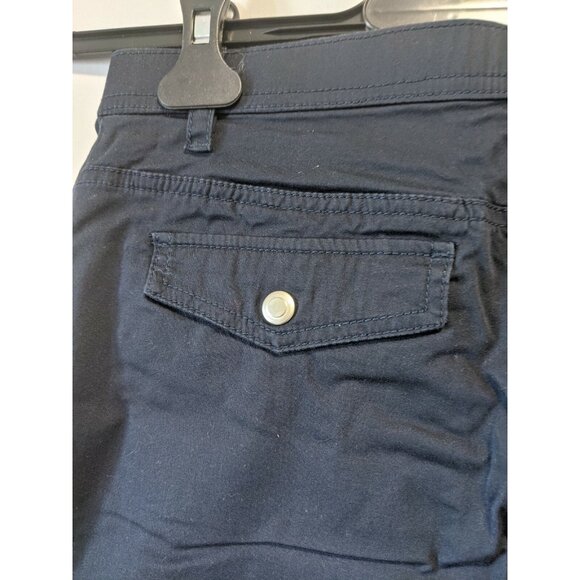 Northern Reflections Women's Capri Pants Cotton Navy Blue Knee Stretch Size 4 - Picture 6 of 9